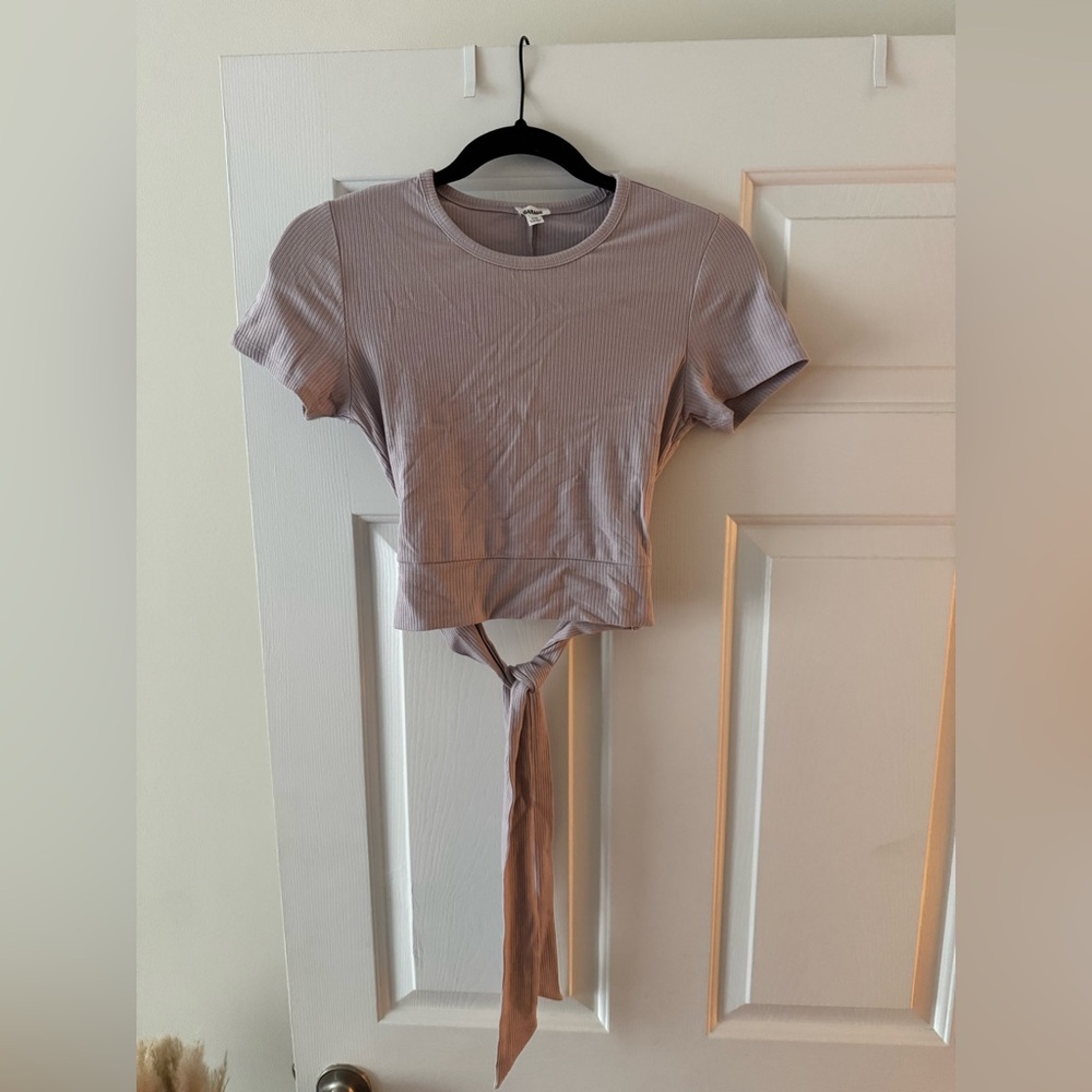Womens garage open tie back tee